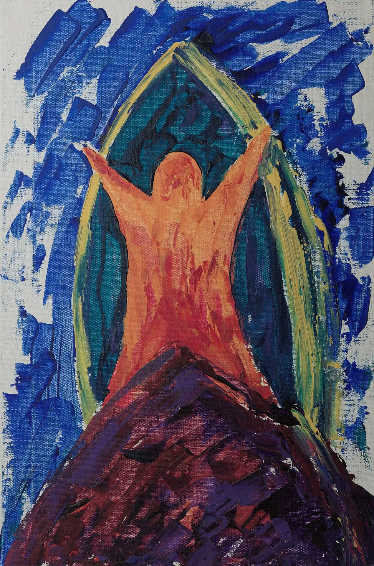 The Lord is my rock Psalm 18:2 2017, Acrylic on canvas, 30 x 40 cm