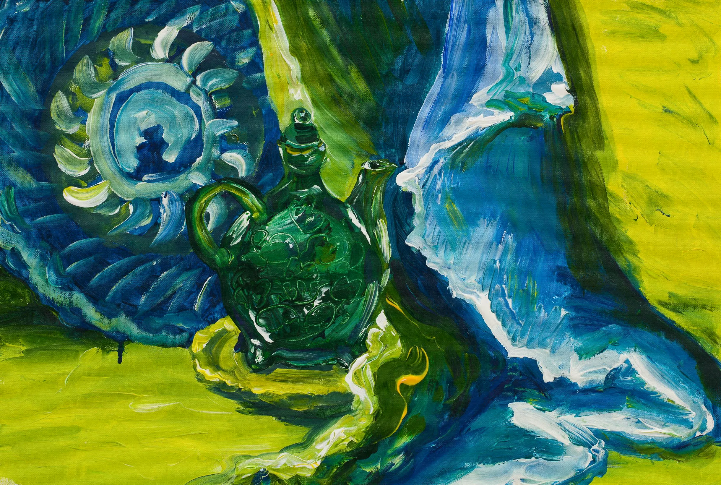 Oriental Green 2015, Acrylic on canvas, 40 x 60 cm