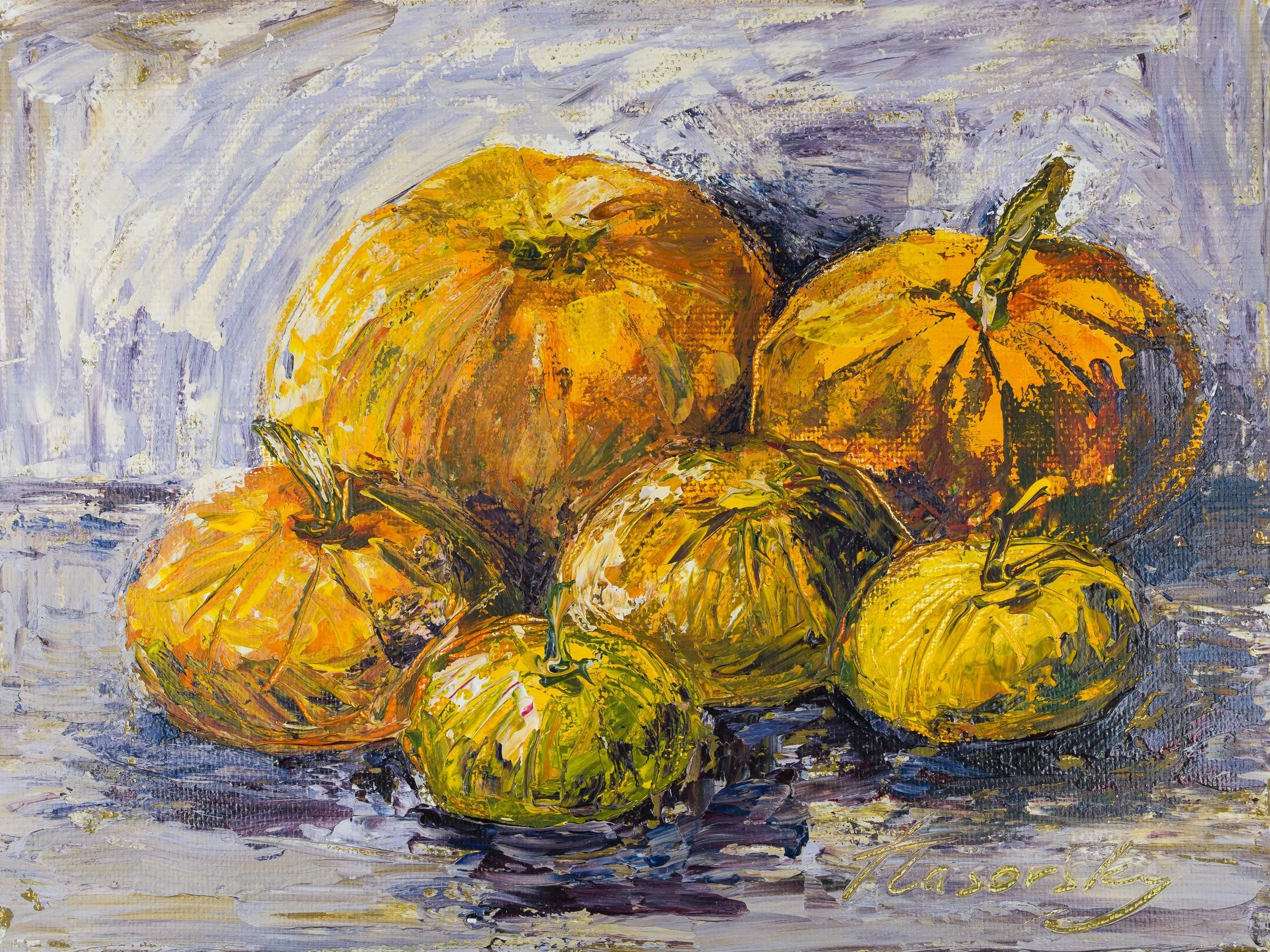 Pumpkins 2016, Acrylic on canvas, 30 x 40 cm