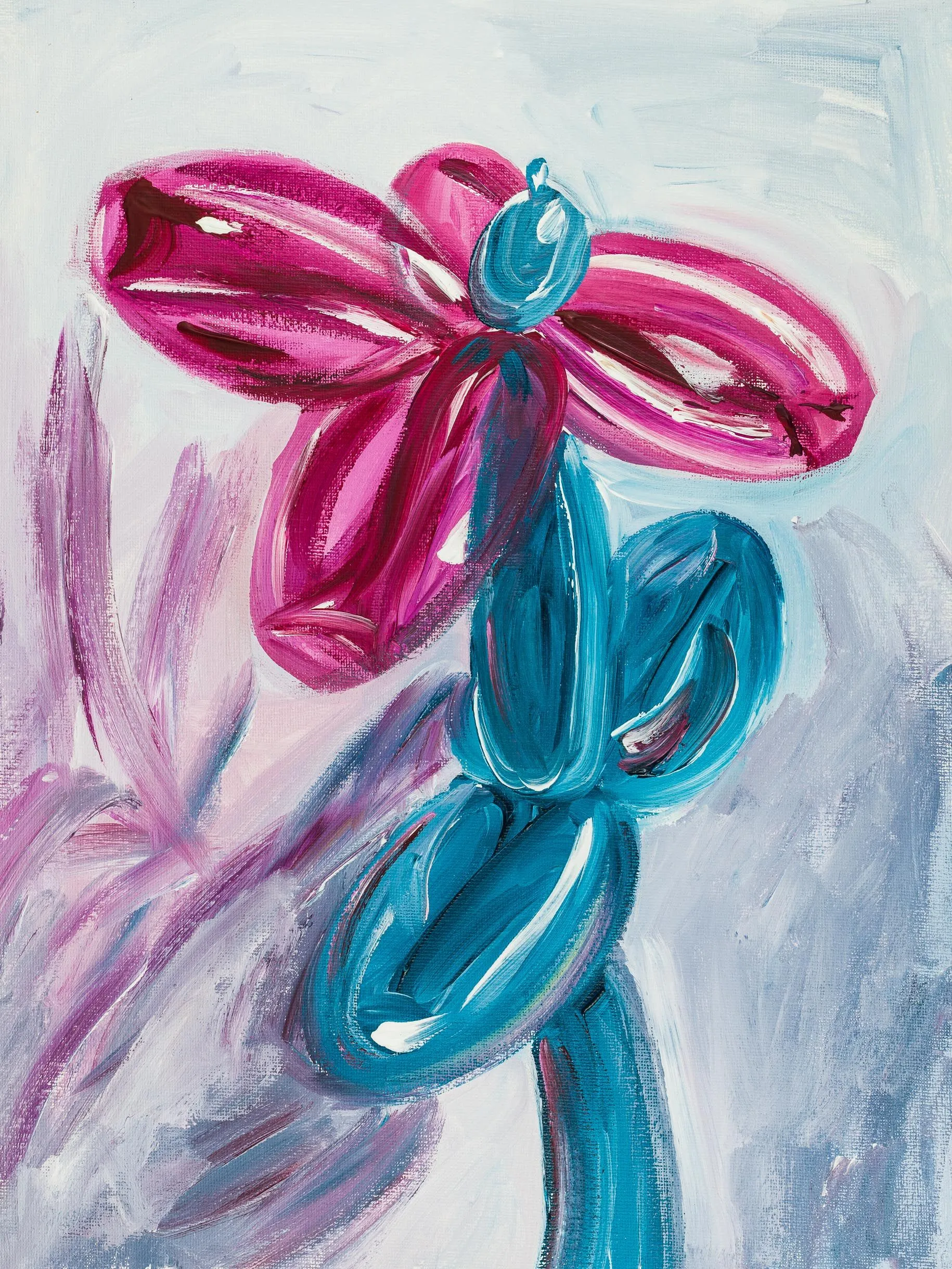 Balloon Flower 2017, Acrylic on canvas, 30 x 40 cm