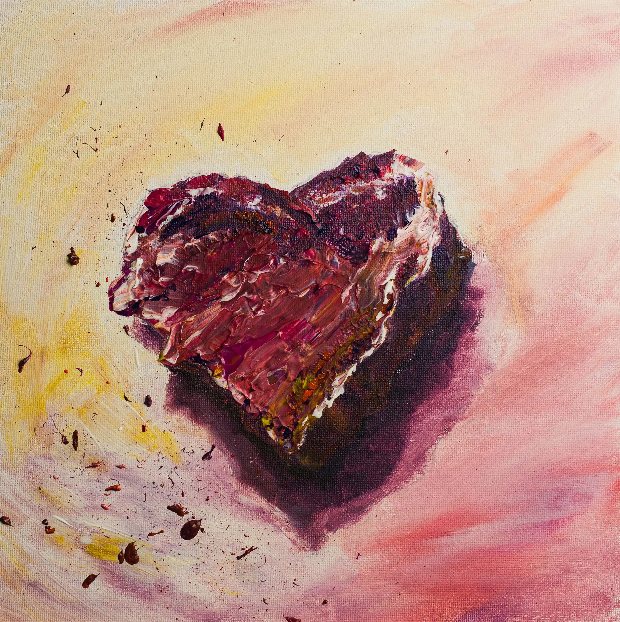 From the heart of stone 2016, Acrylic on canvas, 30 x 30 cm