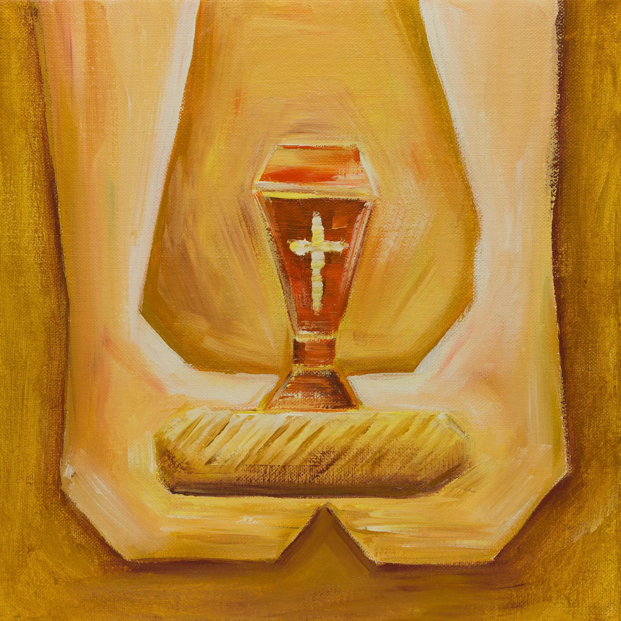 Remembrance 2017, Acrylic on canvas, 30 x 30 cm And he took bread, and when he had given thanks, he broke it and gave it to them, saying, “This is my body, which is given for you. Do this in remembrance of me.” Luke 22:19