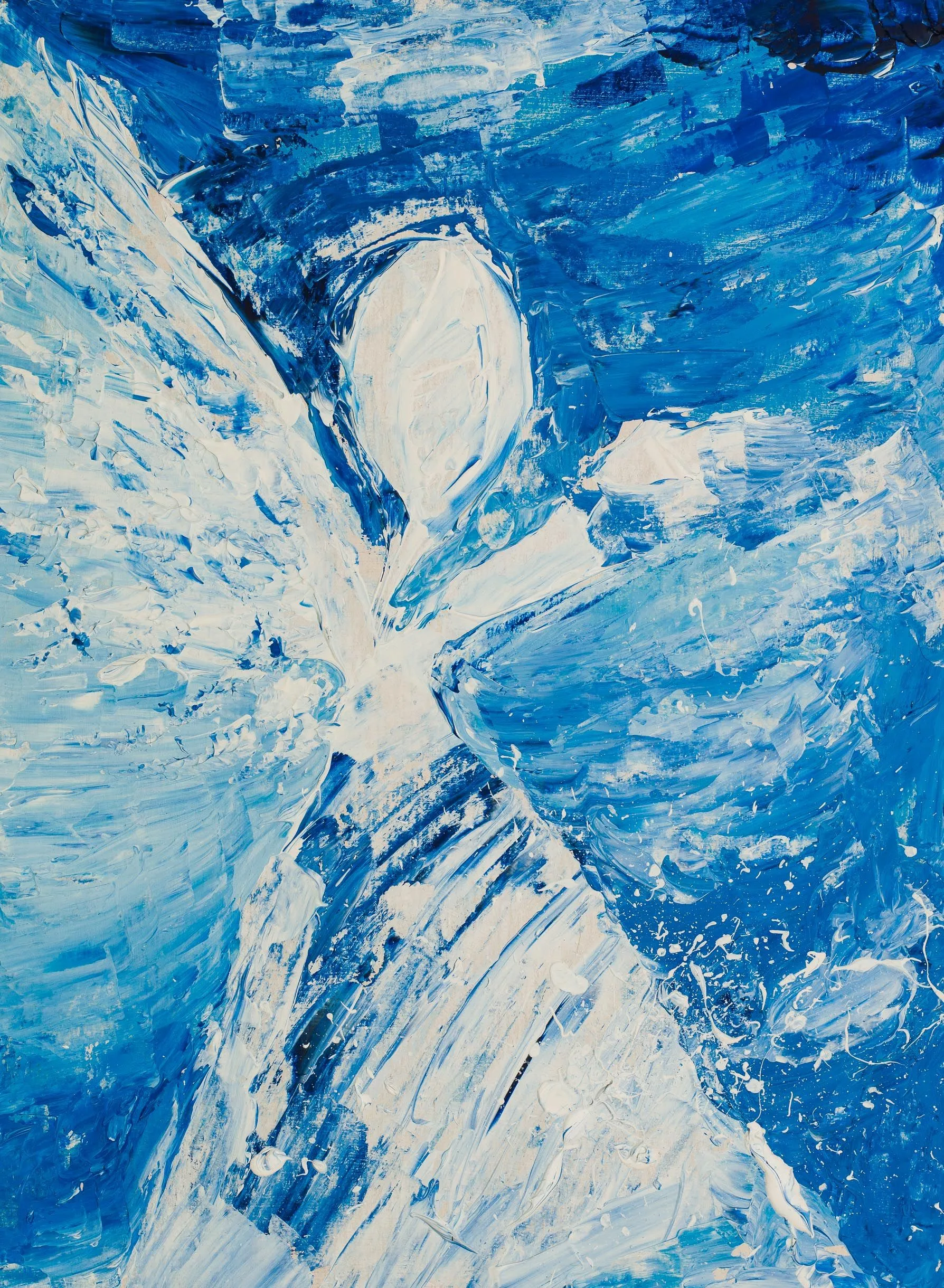 Snow Angel 2009, Acrylic on paper, 30 x 40 cm