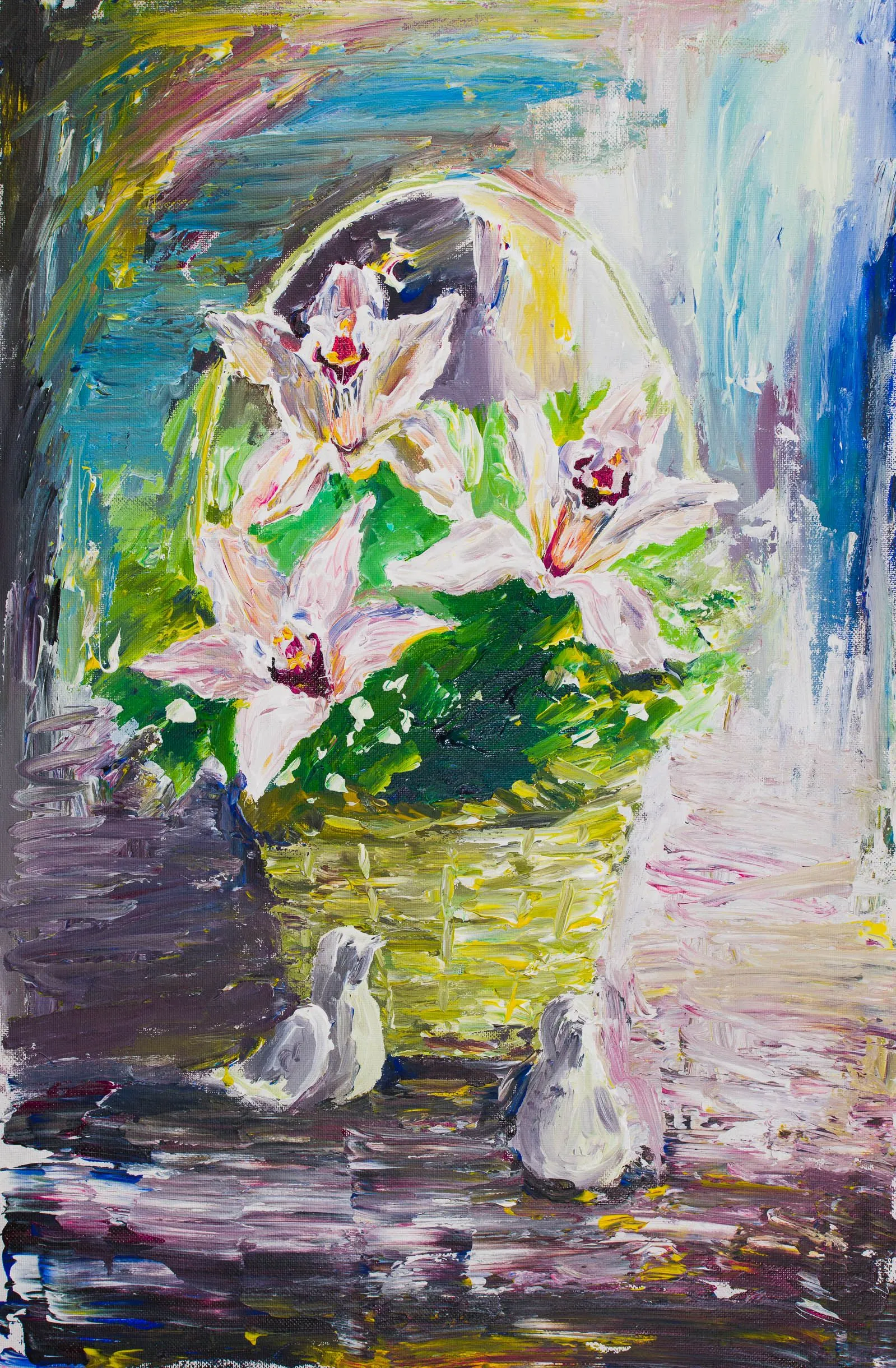 Orchids 2016, Acrylic on canvas, 40 x 60 cm